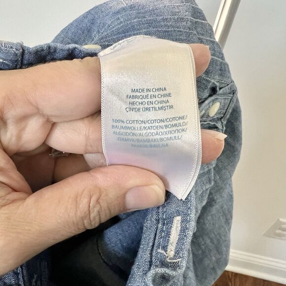 Ralph Lauren Chambray Coverall Baby Size 24 Months Denim Outfit GUC Button Snap - Picture 8 of 8